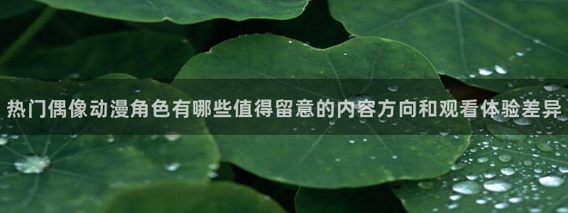 动漫天堂日漫排行榜:热门偶像动漫角色有哪些值得留意的内容方向和观看体验差异配图